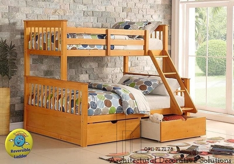 Giường Tầng Gỗ Giá Rẻ 1T – Vàng