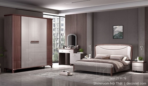 Mẫu Giường Ngủ Gỗ Hiện Đại 180T