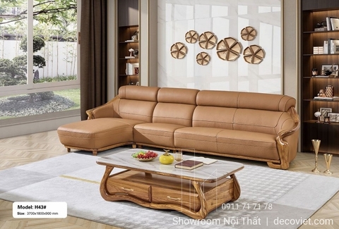 Sofa Gỗ Mun Góc L Cao Cấp 1049T