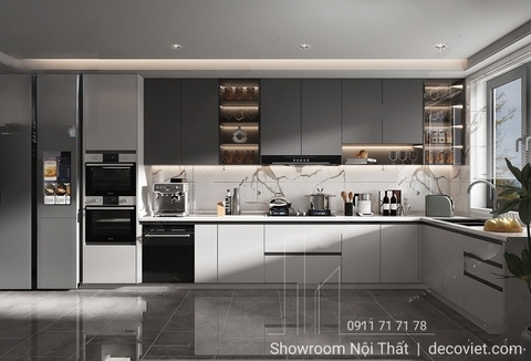 Tủ Bếp Chữ L Giá Rẻ 446T