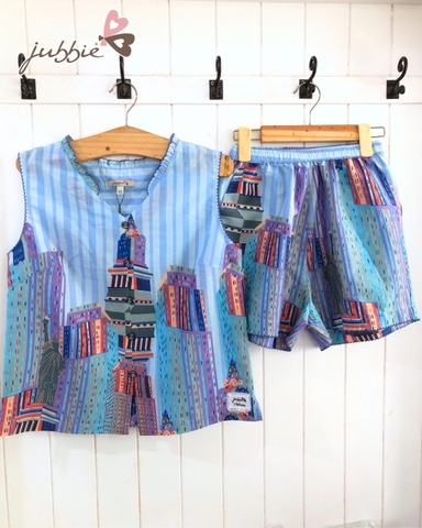 Bộ short cổ tim chạy đăng - 1156