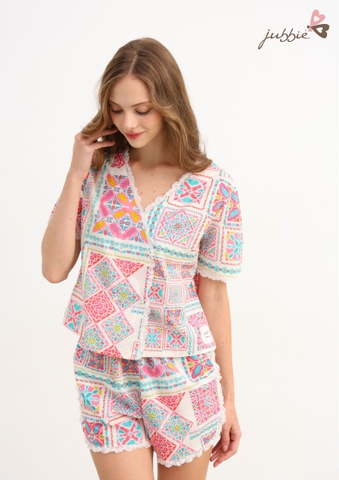 BS Cổ tim viền ren - 3178