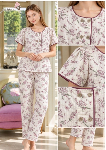 BL Cổ tròn viền nhân - 32592
