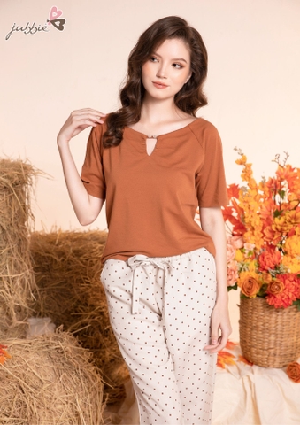 Bộ dài áo thun phối quần - 40376