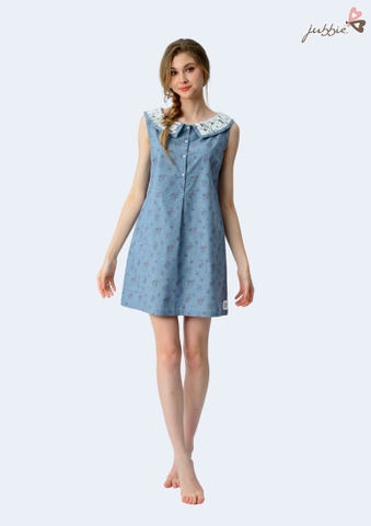 Đầm cổ phối ren - 5086