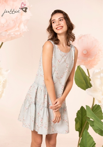 Đầm cổ tròn nhún tà - 5091