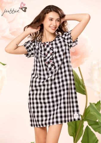 Đầm cổ tròn nhún bèo - 5092