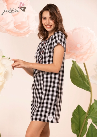 Đầm cổ tròn nhún bèo - 5092