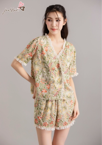 BS Cổ V phối ren - 93214
