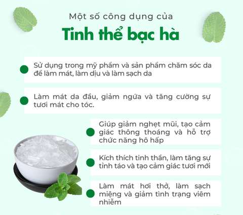 Tinh Thể Bạc Hà - Menthol Crystal - Gói 100G