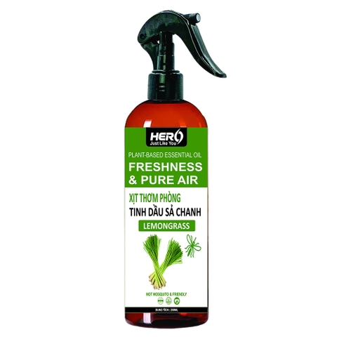 Xịt Thơm Phòng - Xua Đuổi Côn Trùng Hero - Hương Sả Chanh