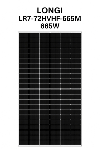 Gía lắp Tấm pin Mặt Trời Longi LR7‑72HVHF‑665M 665W