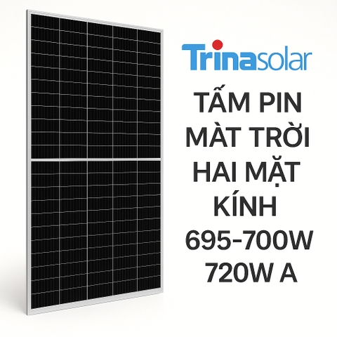 Tấm pin mặt trời Trina Solar hai mặt kính 695W 700W-720wA