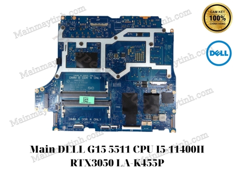 Main- DELL- G15- 5511- CPU- I5-11400H- RTX3050- LA-K455P