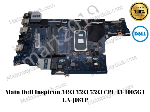 Main- Dell- Inspiron- 3493- 3593- 5593- CPU- I3-1005G1- LA-J081P
