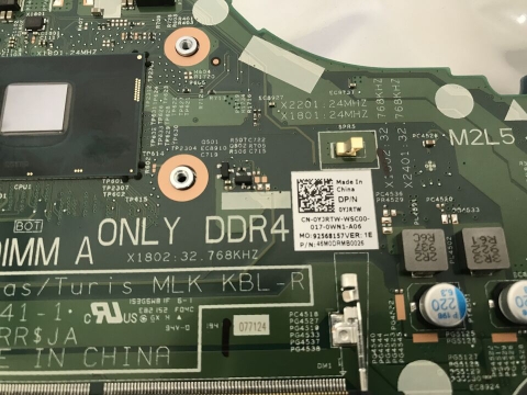 Main Dell lnspiron 3476 3568 3576 3578 CPU I5-8250U