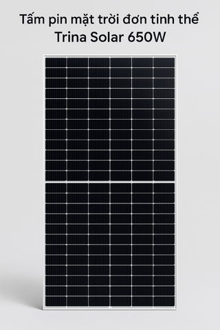 Tấm pin mặt trời đơn tinh thể Trina Solar 650W