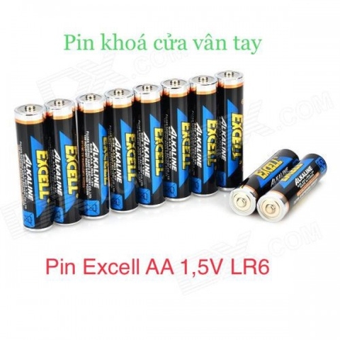 Pin Khóa Cửa Vân Tay, Khóa Cửa Thông Minh Excell AA 1.5V LR6