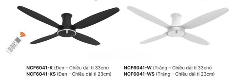 Quạt trần Nanoco 4 cánh NCF6041- có điều khiển từ xa