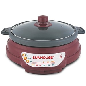 Nồi lẩu điện Sunhouse SH 535L Nâu 3.5 lít