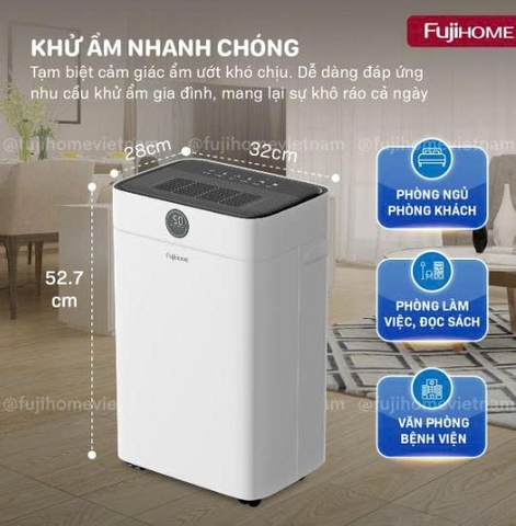 Máy hút ẩm dân dụng Fujihome DH18W-HEPA