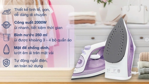 Bàn ủi hơi nước Philips DST1040/30 2000W