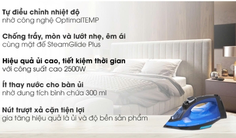 Bàn ủi hơi nước Philips GC3920 2500W