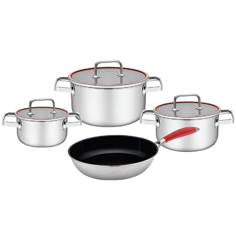 Bộ nồi Faster 3 Nồi, 1 chảo liền đáy Luxury 666