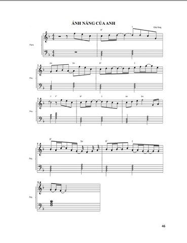 ÁNH NẮNG CỦA ANH