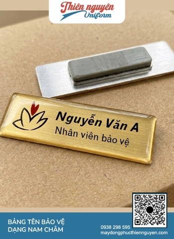 Các mẫu bảng tên nhân viên bảo vệ kim loại chỉn chu chuyên nghiệp cho đội ngũ bảo vệ an ninh