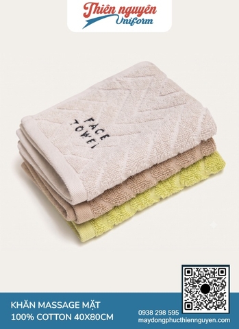 Khăn massage mặt xông hơi spa  sử dụng chất liệu 100% cotton cao cấp, mang lại bề mặt siêu mềm mịn