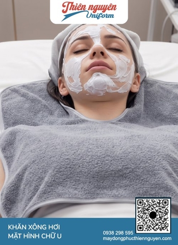 Mẫu khăn massage mặt xông hơi spa hình chữ U lựa chọn hàng đầu của các spa, thẩm mỹ viện và dịch vụ làm đẹp
