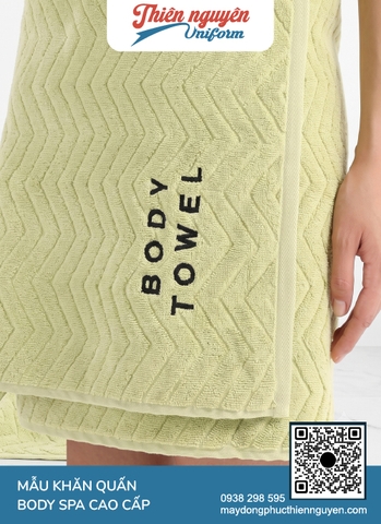 Thiết kế dạng khăn body spa bản lớn giúp ôm trọn cơ thể một cách thoải mái