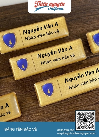 Các mẫu bảng tên nhân viên bảo vệ kim loại chỉn chu chuyên nghiệp cho đội ngũ bảo vệ an ninh