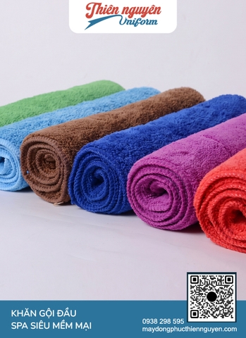 Dòng sản phẩm khăn gội đầu spa mềm mịn mang lại cảm giác dễ chịu, không gây ma sát hay tổn thương cho da đầu