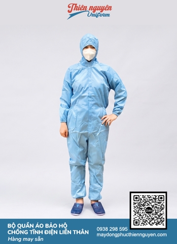 Mẫu đồng phục liền thân bảo hộ ngành thực phẩm - TN06