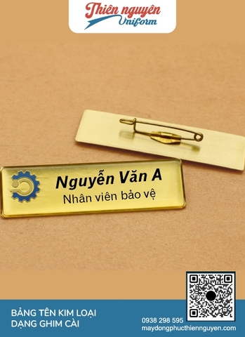 Các mẫu bảng tên nhân viên bảo vệ kim loại chỉn chu chuyên nghiệp cho đội ngũ bảo vệ an ninh