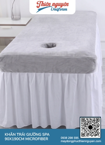 Khăn trải giường spa sử dụng chất liệu vải microfiber mềm mại an toàn cho làn da