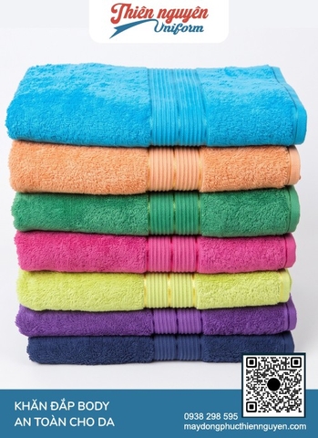 Mẫu khăn body spa cotton 100% bề mặt vải mềm mịn an toàn cho làn da
