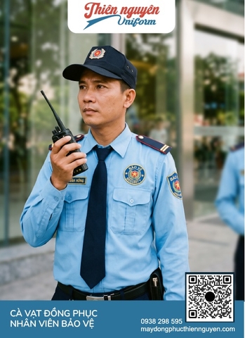 Mẫu cà vạt nhân viên bảo vệ chất liệu chống nhăn xù, giữ độ rủ tự nhiên
