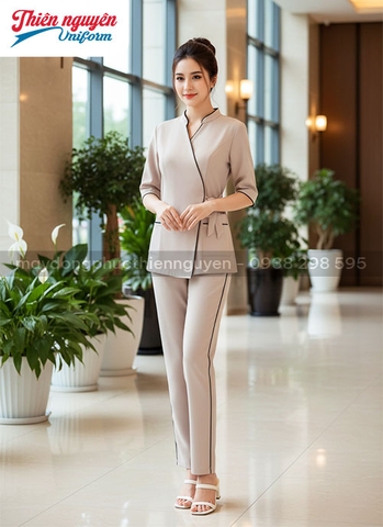 Đồng phục kỹ thuật viên spa mặt trước