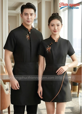 Đồng phục nhân viên phục vụ nhà hàng màu đen