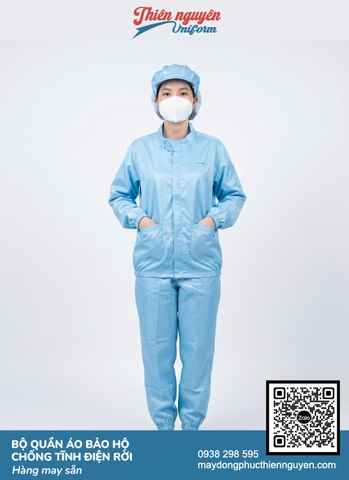 Mẫu đồng phục ngành chế biến thực phẩm sử dụng chất liệu chống tĩnh điện an toàn