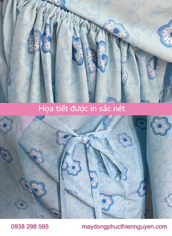 Mẫu đồng phục sản phụ TN01 chất liệu vải an toàn với làn da, kháng khuẩn tốt