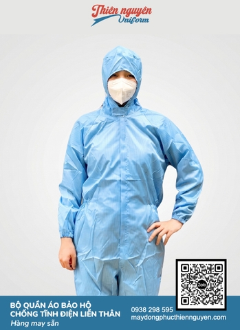Mẫu đồng phục liền thân bảo hộ ngành thực phẩm - TN06