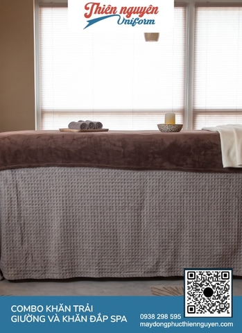 Combo khăn trải giường spa phong cách tối giản, sang trọng cho các resort, hotel, spa cao cấp