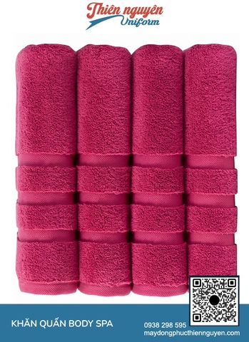 Khăn quấn body spa đa dạng tông màu mẫu khăn body spa từ các gam màu quyến rũ như tím, hồng