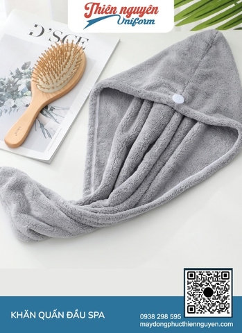 Khăn quấn tóc spa ứng dụng chất liệu khăn quấn tóc spa từ sợi microfiber cao cấp, mang lại bề mặt mềm mịn,