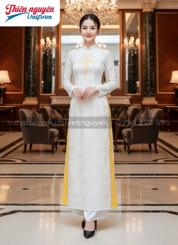 Mẫu áo dài đồng phục nữ đẹp tinh tế