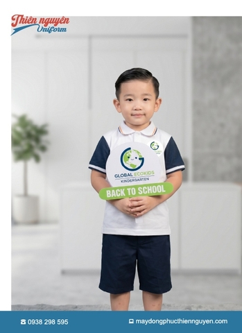 bộ đồng phục cho trẻ mầm non trường Global Ecokids năng động cùng bé khám phá thế giới